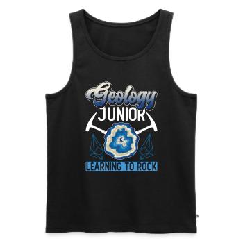 Geologist Children Stone Collector Stones Geology Boy - Men's Premium Organic Tank Top - black - Front - Michal (187cm)