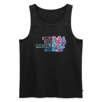 Geologe Steinsammler Steine Geologie Mineralien - Männer Premium Bio Tank Top - Schwarz - Vorne - Michal (187cm)