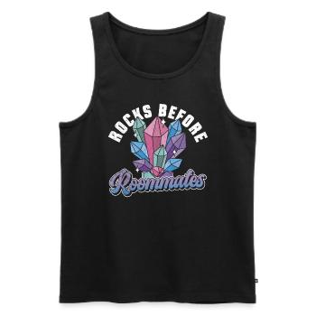 Geologe Steinsammler Steine Geologie Mineralien - Männer Premium Bio Tank Top - Schwarz - Vorne - Michal (187cm)