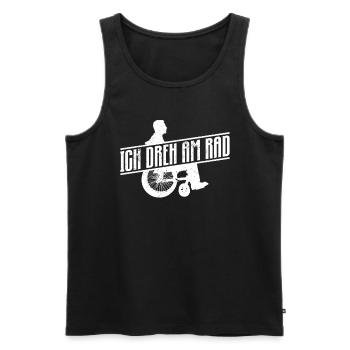 Ich Dreh Am Rad - Rollstuhlfahrer Rollstuhl - Männer Premium Bio Tank Top - Schwarz - Vorne - AI Model Male 178 light (178cm)