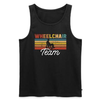 Fauteuil roulant Fauteuil roulant Handicap Drôle - Débardeur bio Premium Homme - noir - Devant - Michal (187cm)