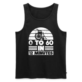 Wheelchair Wheelchair Disability Funny - Men's Premium Organic Tank Top - black - Front - AI Model Male 178 light (178cm)