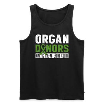 Organ Donor Organ Transplant Organ Donation - Men's Premium Organic Tank Top - black - Front - AI Model Male 178 light (178cm)