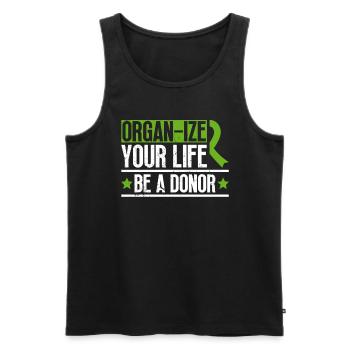 Organ Donor Organ Transplant Organ Donation - Men's Premium Organic Tank Top - black - Front - AI Model Male 178 light (178cm)