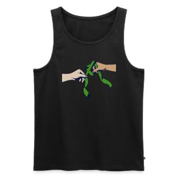 Organspender Organtransplantation Organspende - Männer Premium Bio Tank Top - Schwarz - Vorne - Michal (187cm)