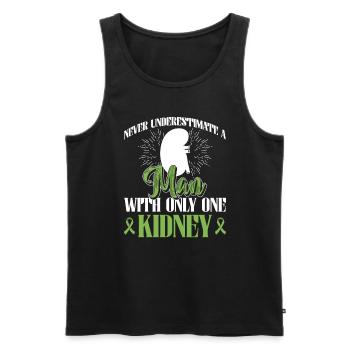 Organspender Niere Organtransplantation - Männer Premium Bio Tank Top - Schwarz - Vorne - AI Model Male 178 light (178cm)