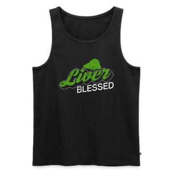 Organspender Leber Organtransplantation - Männer Premium Bio Tank Top - Schwarz - Vorne - AI Model Male 178 light (178cm)