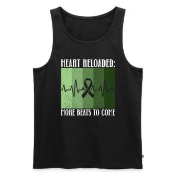 Organ Donor Heart Organ Transplant - Men's Premium Organic Tank Top - black - Front - AI Model Male 178 light (178cm)
