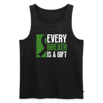 Organ Donor Lunge Organ Transplant - Men's Premium Organic Tank Top - black - Front - Michal (187cm)