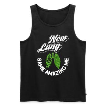 Organ Donor Lunge Organ Transplant - Men's Premium Organic Tank Top - black - Front - Michal (187cm)