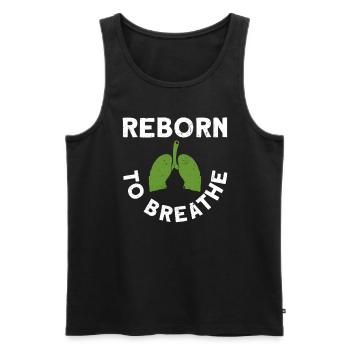 Organ Donor Lunge Organ Transplant - Men's Premium Organic Tank Top - black - Front - AI Model Male 178 light (178cm)