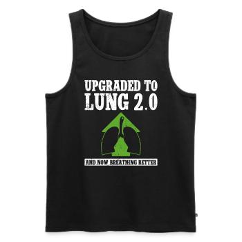 Organ Donor Lunge Organ Transplant - Men's Premium Organic Tank Top - black - Front - Michal (187cm)