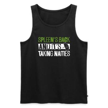 Organ Donor Spleen Organ Transplant - Men's Premium Organic Tank Top - black - Front - Michal (187cm)