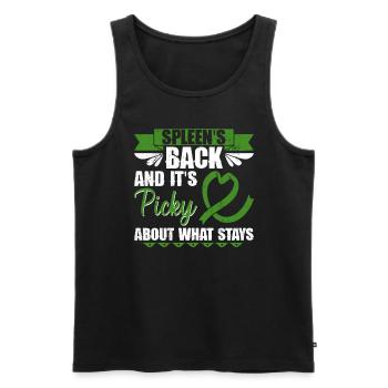 Organ Donor Spleen Organ Transplant - Men's Premium Organic Tank Top - black - Front - Michal (187cm)