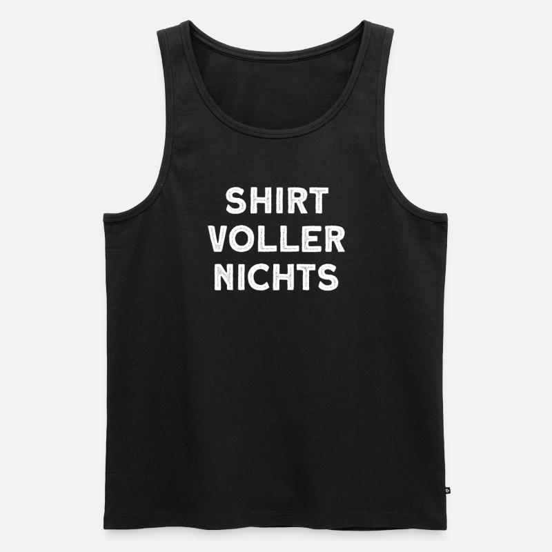 Garnichts Geschenk Lustiges Garnix - Männer Premium Bio Tank Top - Schwarz