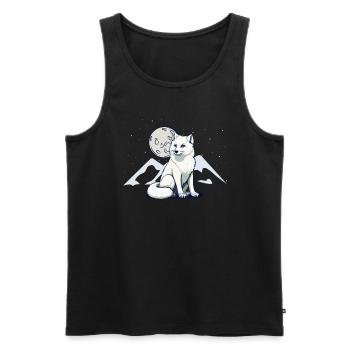Cadeaux amusants pour les amoureux du renard - Débardeur bio Premium Homme - noir - Devant - Michal (187cm)