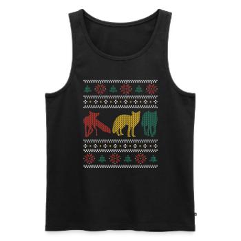 Lustige Fuchs-Weihnachtsgeschenke - Männer Premium Bio Tank Top - Schwarz - Vorne - AI Model Male 178 light (178cm)