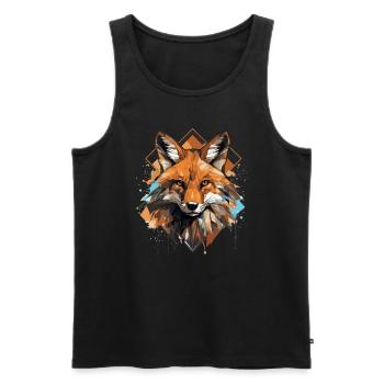 Ästhetische Geschenke für Fuchsliebhaber - Männer Premium Bio Tank Top - Schwarz - Vorne - AI Model Male 178 light (178cm)