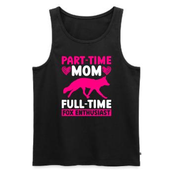 Funny Gifts for Fox Lovers - Men's Premium Organic Tank Top - black - Front - AI Model Male 178 light (178cm)