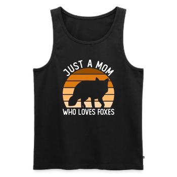 Funny Gifts for Fox Lovers - Men's Premium Organic Tank Top - black - Front - AI Model Male 178 light (178cm)
