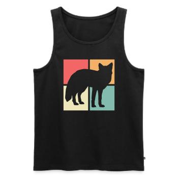 Fuchsjagd Geschenke Fuchsliebhaber - Männer Premium Bio Tank Top - Schwarz - Vorne - AI Model Male 178 light (178cm)