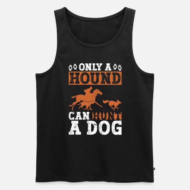 Fuchsjagd Geschenke Jagdhund - Männer Premium Bio Tank Top - Schwarz