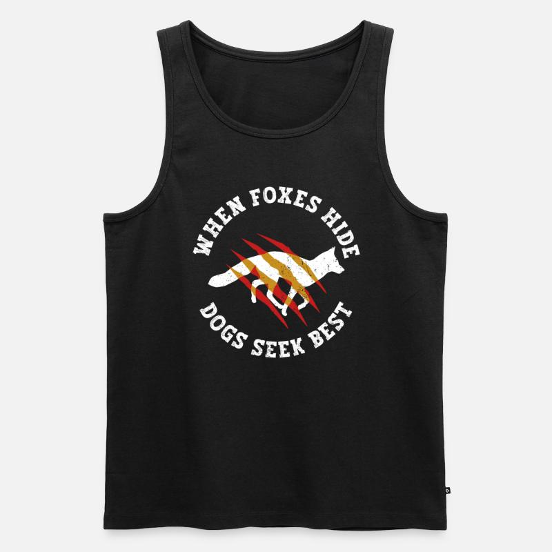 Fuchsjagd Geschenke Jagdhund - Männer Premium Bio Tank Top - Schwarz