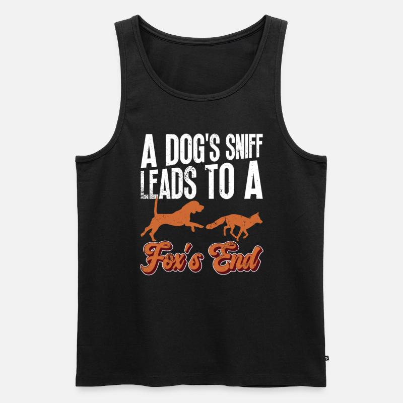 Fuchsjagd Geschenke Jagdhund - Männer Premium Bio Tank Top - Schwarz