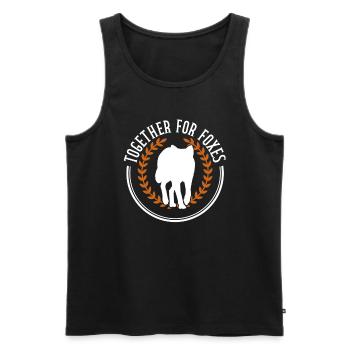 Anti-Fuchs-Jagdzubehör - Männer Premium Bio Tank Top - Schwarz - Vorne - Michal (187cm)