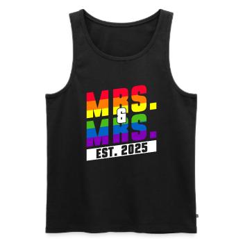 Gay Pride Lesbisch 2025 Hochzeit Homo-Ehe - Männer Premium Bio Tank Top - Schwarz - Vorne - AI Model Male 178 light (178cm)