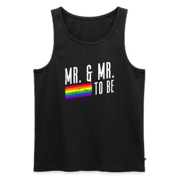 Mariage Gay Pride Mariage Gay - Débardeur bio Premium Homme - noir - Devant - AI Model Male 178 light (178cm)