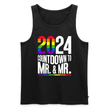 Gay Pride Wedding 2024 Gay Marriage - Men's Premium Organic Tank Top - black - Front - Michal (187cm)