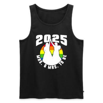 Gay Pride Lesbische Hochzeit 2025 Homo-Ehe - Männer Premium Bio Tank Top - Schwarz - Vorne - AI Model Male 178 light (178cm)