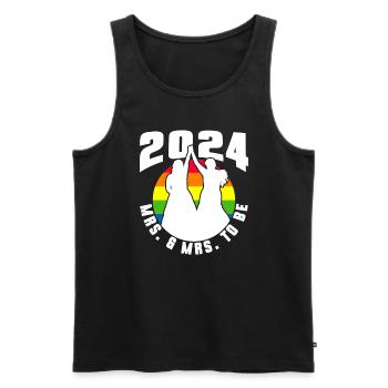 Gay Pride Lesbian Wedding 2024 Gay Marriage - Men's Premium Organic Tank Top - black - Front - Michal (187cm)