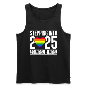 Gay Pride Lesbische Hochzeit 2025 Homo-Ehe - Männer Premium Bio Tank Top - Schwarz - Vorne - AI Model Male 178 light (178cm)