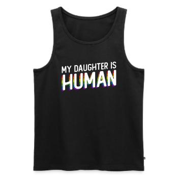 Schwulenstolz Stolze Eltern Schwuler Sohn - Männer Premium Bio Tank Top - Schwarz - Vorne - Michal (187cm)