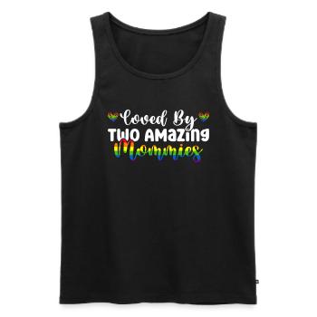 Gay Mom Lesbian Mothers Mothers Day - Men's Premium Organic Tank Top - black - Front - Michal (187cm)
