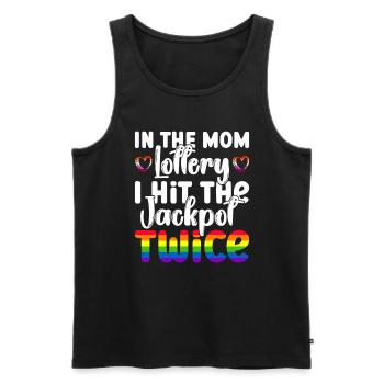 Gay Mom Lesbian Mothers Mothers Day - Men's Premium Organic Tank Top - black - Front - Michal (187cm)