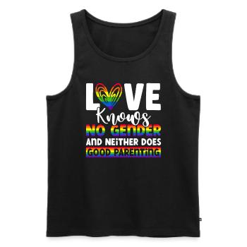 Parents gays Gay Pride Famille Parents queer - Débardeur bio Premium Homme - noir - Devant - Michal (187cm)