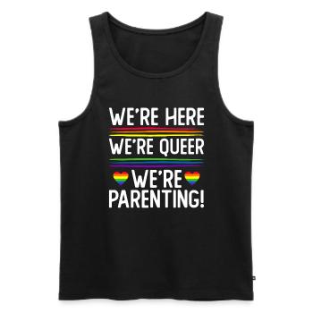 Parents gays Gay Pride Famille Parents queer - Débardeur bio Premium Homme - noir - Devant - Michal (187cm)