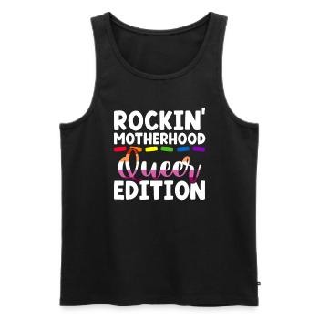 Gay Mom Lesbian Mothers Mothers Day - Men's Premium Organic Tank Top - black - Front - Michal (187cm)