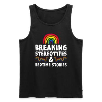 Gay Dad Ally Dad Father's Day - Men's Premium Organic Tank Top - black - Front - Michal (187cm)
