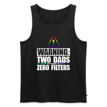 Schwuler Vater Ally Dad Vatertag - Männer Premium Bio Tank Top - Schwarz - Vorne - AI Model Male 178 light (178cm)