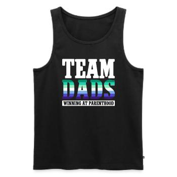 Gay Papa Allié Papa Fête des Pères - Débardeur bio Premium Homme - noir - Devant - Michal (187cm)