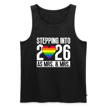 Gay Pride 2026 Hochzeit Homo-Ehe - Männer Premium Bio Tank Top - Schwarz - Vorne - Michal (187cm)