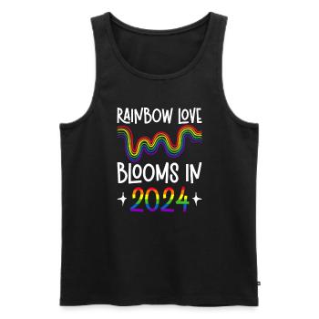 Gay Pride 2024 Mariage Mariage gay - Débardeur bio Premium Homme - noir - Devant - Michal (187cm)