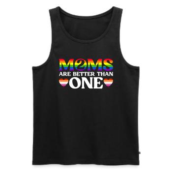 Gay Mom Lesbian Mothers Mothers Day - Men's Premium Organic Tank Top - black - Front - Michal (187cm)