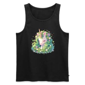 Licorne Saint-Patrick Licorne japonaise - Débardeur bio Premium Homme - noir - Devant - Michal (187cm)