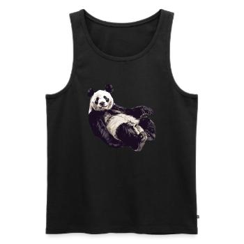 Panda Bear Japanese Giant Panda - Men's Premium Organic Tank Top - black - Front - Michal (187cm)