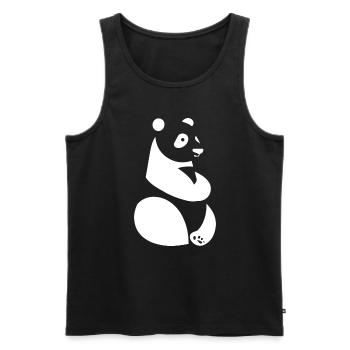 Panda Ours Panda japonais - Débardeur bio Premium Homme - noir - Devant - AI Model Male 178 light (178cm)